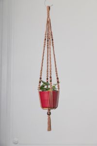 suspension en macramé pour plante