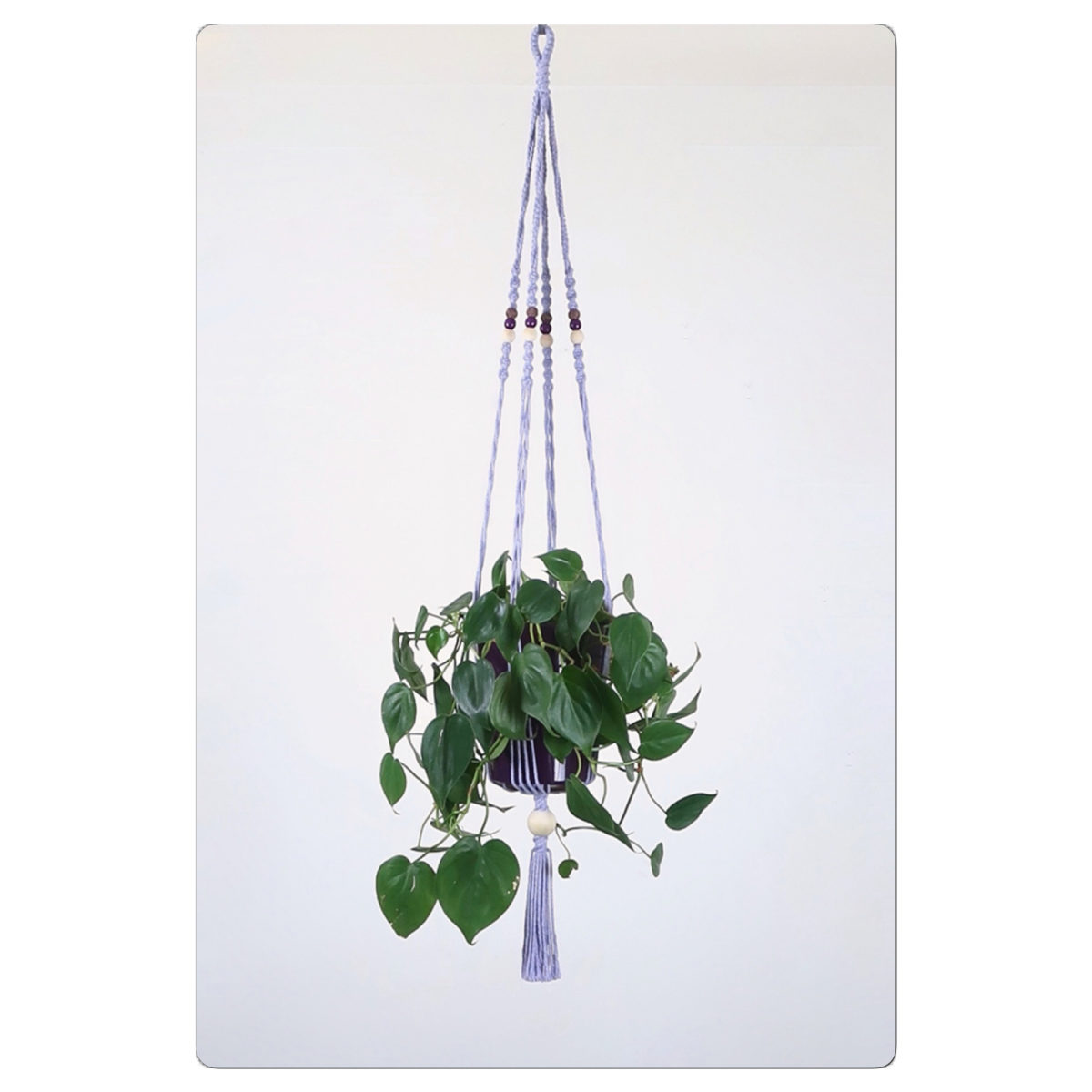 porte plante en macramé