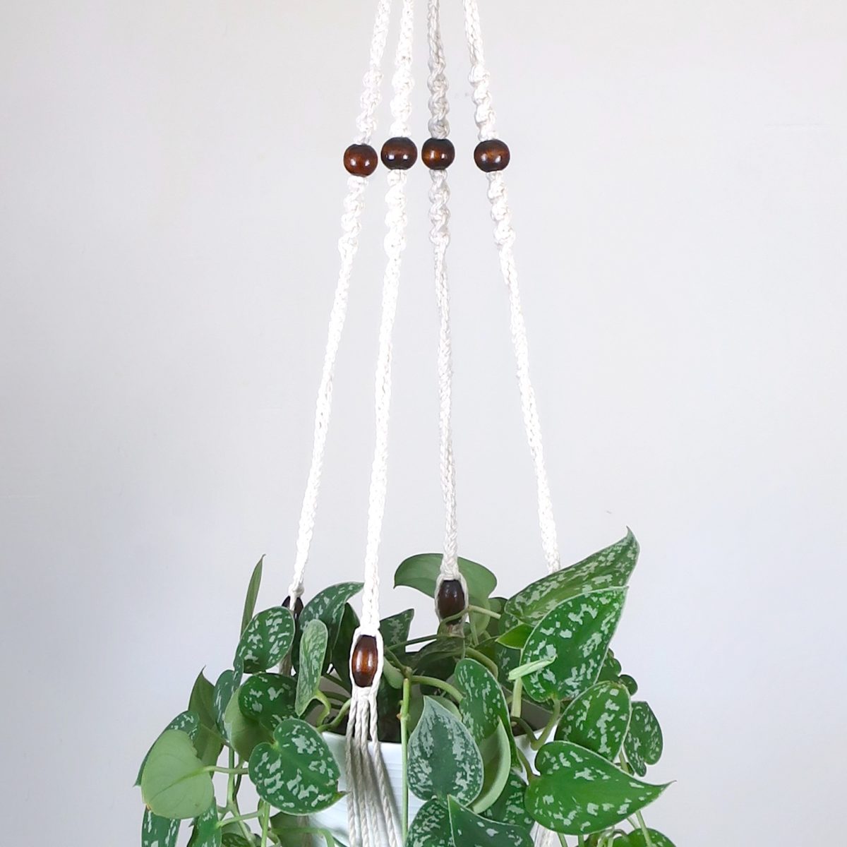 suspension macramé porte-plante