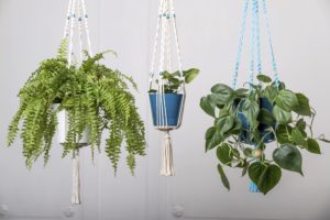 suspension en macramé