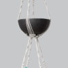 suspension en macramé triple pour plantes