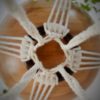 suspension en macramé triple pour plantes