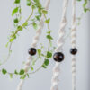 suspension en macramé triple pour plantes