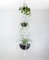 suspension en macramé triple pour plantes