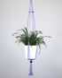 Suspension de plante en macramé violet