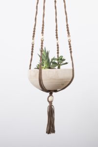 suspension pour plante en macramé