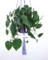 porte plante en macramé violet