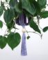 porte plante en macramé violet