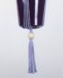 porte plante en macramé violet